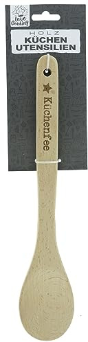 Koch-Löffel mit Spruch, Küchenfee, aus Holz 30x6x1cm Geschenk Holz-Löffel
