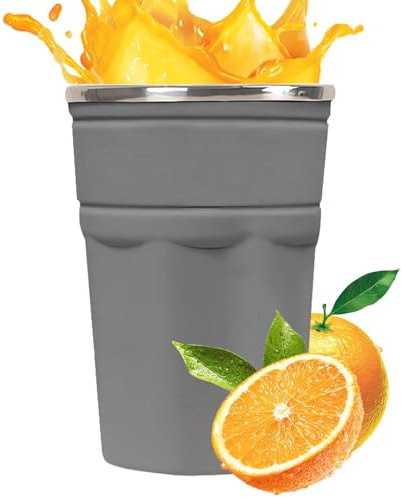 Vaso congelador con Tapa | 550 ml Taza térmica a Prueba de Fugas con Aislamiento térmico | Vasos de Bebidas Calientes y frías para Camping, Ciclismo, Senderismo, hogar, Trabajo,