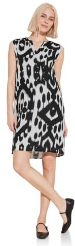 Street One Damen Ärmelloses Kleid mit V-Ausschnitt, Black, 44