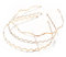 3 Stück Metall Haarband,Damen Welle Haarreifen Haarreif Stirnband,Rutschfestes Stirnbänder Kopfbedeckung Kopfschmuck Haarschmuck für Tägliches Tragen Outdoor Sports Yoga,Gemischtes Roségold