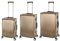 Travelhouse Tokyo Alu Reisekoffer Reise Trolley 3er Set (Champagner, Handgepäck, Mittlerer und Großer Koffer Set)