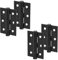 Decoranddecor Door Hinges Internal - Fire Rated - 3inc / 76mm - Ball Bearing - Steel - Matt Black - 2 Pairs