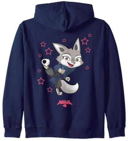 DreamWorks Kung Fu Panda 4 Kawaii Zhen Felpa con Cappuccio
