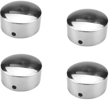 Leliafleury 4Pcs Handrail End Caps Stainless Steel Round Banister End Caps for 45mm Handrail