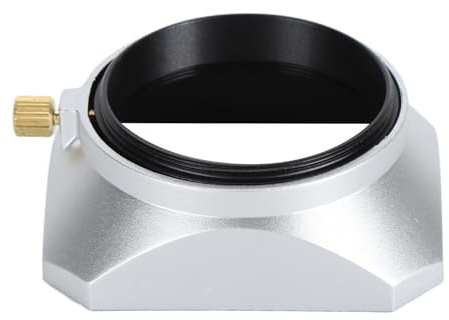 Quadratischer Gegenlichtblendenschirm, 49-mm-Gegenlichtblende, Quadratisches Objektiv, Zubehör für Camcorder Digital für Digitale Videokamera-Objektivfilter, Silber(49