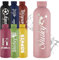 YoLLiEE Bouteille d'eau personnalisée avec nom Bouteilles d'eau personnalisées Bouteilles d'eau de sport isotherme gravées en acier inoxydable 16 oz, style icône rose clair