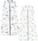 Chilsuessy Schlafsack Baby 2er Pack 2.5 Tog Winterschlafsack Babyschlafsack aus Baumwolle Winter Schlafanzug ohne Ärmel für Kinder, Giraffe Wald + Tier Karte, 90cm/Baby Höhe 85-95cm