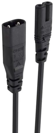 IEC320 Stecker Verlängerung Power Kabel 2Pin Stecker Linie IEC320-C7 zu C8 Port