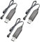 Fadbudss 3Pcs Drone USB Charger Cable, 3.7V 500mA LiPo Battery Power Supply Charging Cord with SM-2P Connector Plug LED Indicator Portable Wire Smart Charger Cable Compatible RC Car Drone