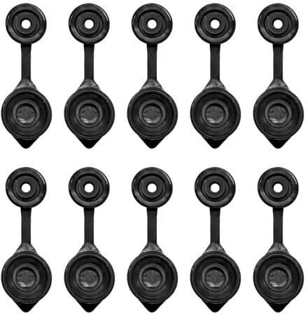 DXNQ 10 PCS Gas Can Vent Caps, Automotive Dustproof Fuel Gas Can Protective Vent Caps, Waterproof Gas Can Vent Replacement Covers for Plastic Gas Cans, Universal Car Accessories (Black)