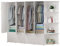 MAGIC SELECT Armario Modular. Estantería Blanca de Módulos, Organizador de Ropa Modular. Ropero para Hogar. Estante de Almacenamiento para Dormitorio, 20 Módulos, 3 Barras (185x140cm)