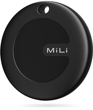 MiLi MiTag Android Smart Tag, Schlüsselfinder KeyFinder kompatibel mit Google Mein Gerät Finden APP (Android NUR), Bluetooth Key Finder für Gepäck/Taschen/Koffer/Brieftasche, Schwarz-1Pack