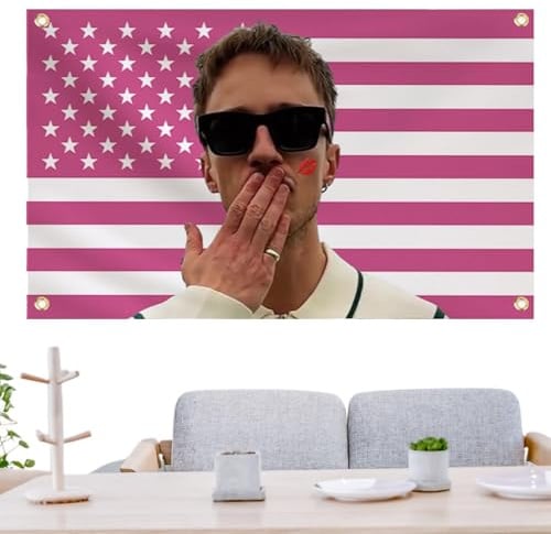 Generisch DrewStarkey Rosa Amerika-Flagge, 90x150cm Wandbehang Flagge, Polyester mit Messingösen, für Wohnzimmer, Schlafzimmer, Gärten