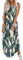 Chicrise Sommerkleid Damen Lang Maxi Strandkleid Ärmellos v Ausschnitt maxikleid mit Taschen Mehrfarbig Groß 42-44