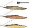 Bofanze 3 Pièces Porte Encens en Forme de Feuille, Trois Couleurs Support d’encens Métallique avec Petit Pinceau Porte Encens Baton 21cm Cendrier Batonnet Décor À la Maison Parfum