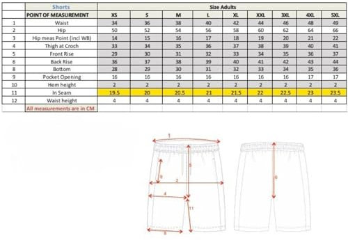 Rink Unisex Sport Bowls Shorts, Polyester, Elasticated Waistband (UK, Alpha, XL, Regular, Regular, White)