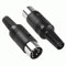TECHZOCO Conector Audio DIN 7 Pines, Conector Midi 7 Pin, Adaptador Macho DIN de 7 Pines, Compatible con Bang & Olufsen B&O, PowerLink, BeoLab 3, Ordenador, Sonido, Negro, 1 Unidad