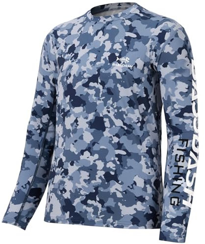 Bassdash Herren Camo Angeln T-Shirt UPF 50 + Langarm Schnell Trockene Leichte T-Shirts FüR Outdoor-Wandern Kajak Atmungsaktiv Surfen Angeln Wandern Top FS37M