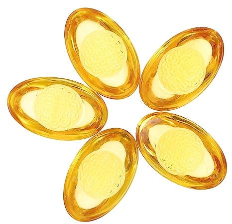 GRIRIW 5stücke Goldene Kristall Deko Für Büro Und Zuhause Dekorative Feng Shui Elemente Hohe Qualität Für Schreibtisch Und Fotografie