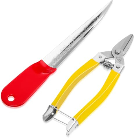 SHINEOFI Outil De Réparation De Rotin Et Osier Kit De Vannerie avec Couteau À Levier Métallique Et Ciseaux pour Réparation De Paniers Meubles en Osier Et Travaux De Tressage
