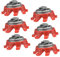 VANZACK 6 Piezas Clavos De Golf Picos De Zapatos Picos De Reemplazo Tacos De Golf Reemplazos De Espárragos Zapatos con Clavos Tacos Antideslizantes para Zapatos De Golf Rojo TPU