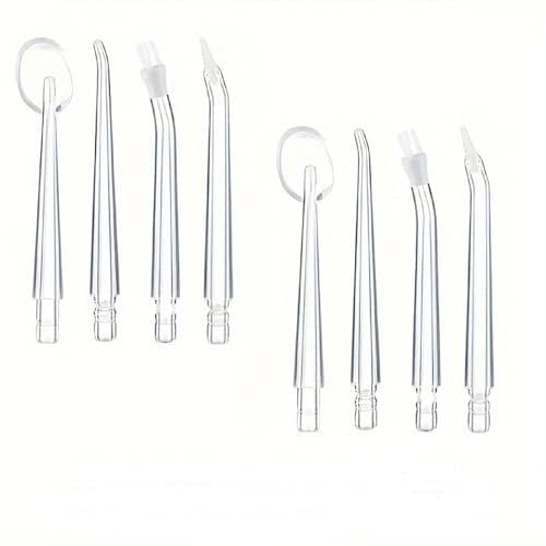 Shinekoo 8 punte di ricambio per idropulsore, ugelli standard e ortodontici, accessori per irrigatori orali non profumati, set per la pulizia dei denti
