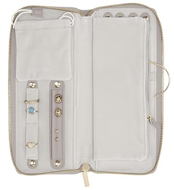 Stackers Taupe Woven Jewellery Roll