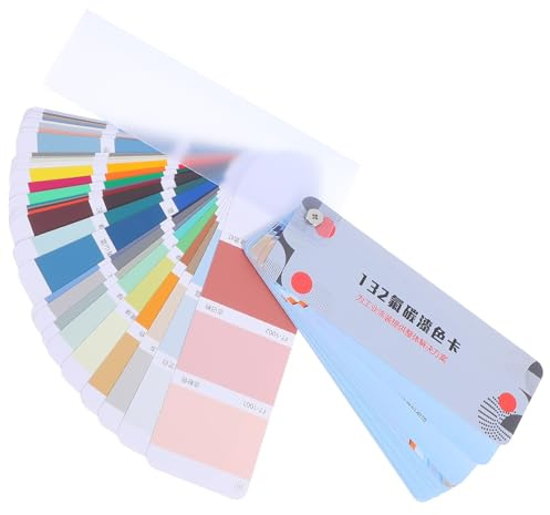TEHAUX Carte de Nuancier Peinture Industrielle Couleurs Métalliques et Nacrées Palette de Couleurs pour Projets de Peinture Échantillons de Revêtements pour Bâtiment Automobile et