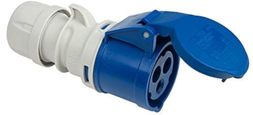 Kopp 182400003 Caravane Femelle 3 Broches, 16 a, 230 v (Bleu)
