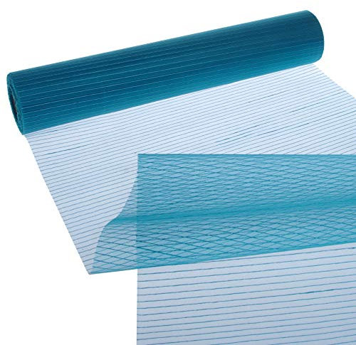 Deko AS GmbH Streifenorganza Tischband - türkis - 28 cm x 15 m - 70 280 020