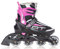 Raven Profession Inlineskates Inliner für Kinder und Erwachsene OPTIONAL 2in1 mit Schlittschuhen verstellbar Black/Pink 38-42 (25cm-27,5cm)