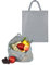 Relaxdays Stoffbeutel 10er Set, unbedruckt, zum Einkaufen, kurze Henkel, große Einkaufsbeutel H x B: 49,5 x 40 cm, grau