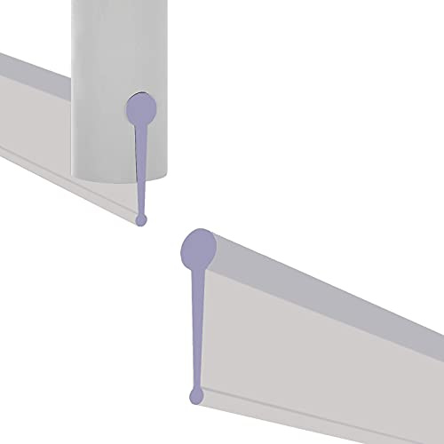 ECOSPA Replacement Rubber Seal for Folding Bath Shower Screen Enclosures • Clear • 2 Metre (2 metres, Clear)