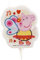 Dekora Peppa Wutz Geburtstag Deko Kerze 2D mehrfarbig 7cm 346233
