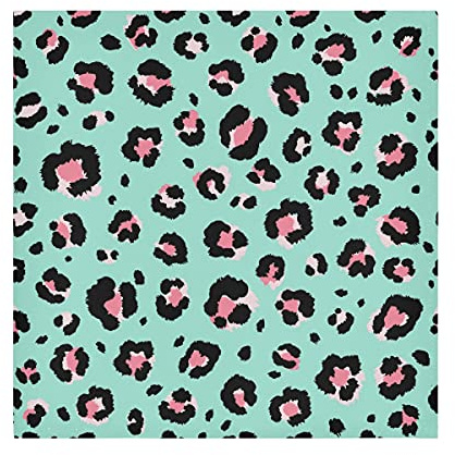 TropicalLife HaJie Servietten Leopard Tierhaut Muster Dinner Serviette Papier Satin Polyester Tuch wiederverwendbar Servietten für Tisch Kinder 50,8 x 50,8 cm, 1 Stück