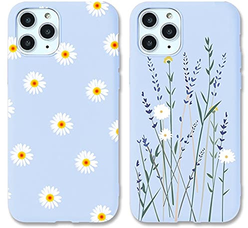 ZhuoFan [2 Stück Handyhülle für Samsung Galaxy A51 (4G), Ultra Dünn Weiche Silikon Schutzhülle Stoßfest und Kratzfest mit Cute Design Muster Case Cover Kompatibel mit Samsung A51 4G 6,5 Zoll, Blume