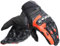 Dainese - Carbon 4 Short Gloves, Kurze Motorradhandschuhe aus Leder, mit Knöchelprotektoren aus Carbon, Mann, Schwarz/Fluo-Rot, XL