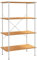 vidaXL Regal mit 4 Böden Bücherregal Standregal Büroregal Haushaltsregal Aufbewahrung Wandregal Aktenregal Lagerregal Weiß Eiche-Optik 80x40x130cm