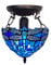 Auroh Tiffany Style Ceiling Lamps Stained Glass Handcrafted Lamp Shades Antique Design Ceiling Light for Living Room Bedroom Lounge Hallway (C-1007)
