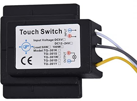 Touch Schalter Sensor Modul, TQ-301SW AC 110V 220V Selbstsichernder Touch-Switch-Controller Sensormodul für Waschraum-/Schlafzimmerspiegel, Glas