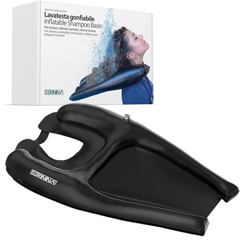 Lavatesta Portatile per Parrucchieri Gonfiabile - Professionale - Lava capelli per Casa, Anziani e Disabili