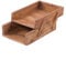 DESIGN DELIGHTS DOKUMENTENABLAGE Slide | Mahagoni Holz, 36 cm, Zwei Fächer | Holzablage, Schreibtisch Organizer, Dokumentenkiste, Holzkiste, Büro Ablage
