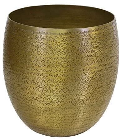 Pot de Fleurs Leon M Rond Aluminium Aspect maetelé Jardiniére Boho ABK503 CASA Moro