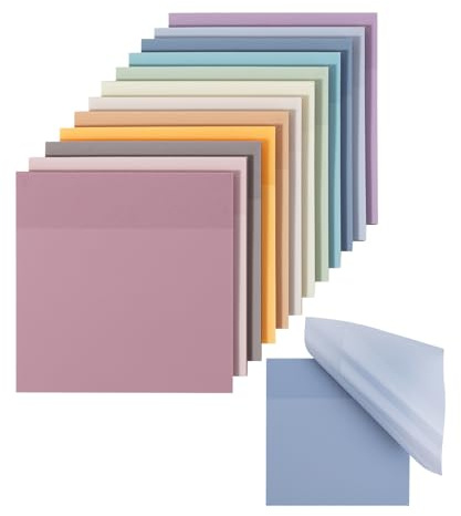 Mr. Pen- Transparent Sticky Notes, 3”x3”, Dreamy Pastel, 12 Pads, 600 Sheets, See Through Sticky Notes