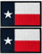Harsgs 2 x Texas-Staatsflaggen-Aufnäher, Klettverschluss, Texas-Flagge, Vollstickerei, Militär-Aufnäher für Kappen, Taschen, Westen, Militäruniformen