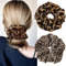 PUSCOBSY 2PCS Haargummi für Damen Leopardenmuster Scrunchies Starker Halt Haargummis Extra Groß Scrunchie für Dickes Haar, Dunkles & Helles Leopardenmuster