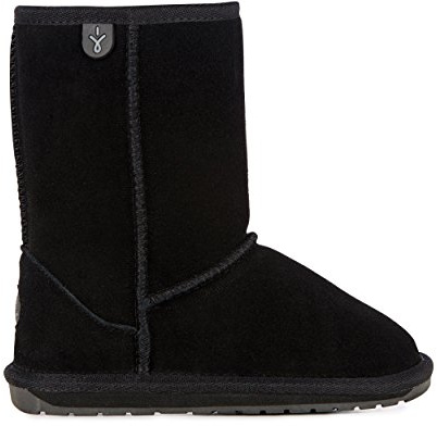 EMU Australia Kids Wallaby Lo Wool Boot, Black, Size 31