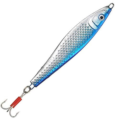 Angel-Berger Pilker Meeresköder Norwegen Dorschangeln Pilk Ostsee (blau Silber, 100g)