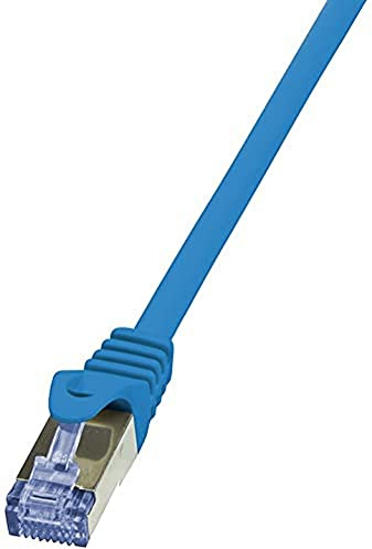 LogiLink CQ3066S Cat.6A 10G S/FTP PIMF PrimeLine Patch Cable, 3 Meter Length, Blue, Blue, 3 Meter Length