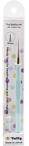 Tulip Needle Company Feine Perlenahle mit gepolstertem Griff, Minzgrün